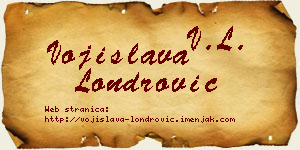 Vojislava Londrović vizit kartica